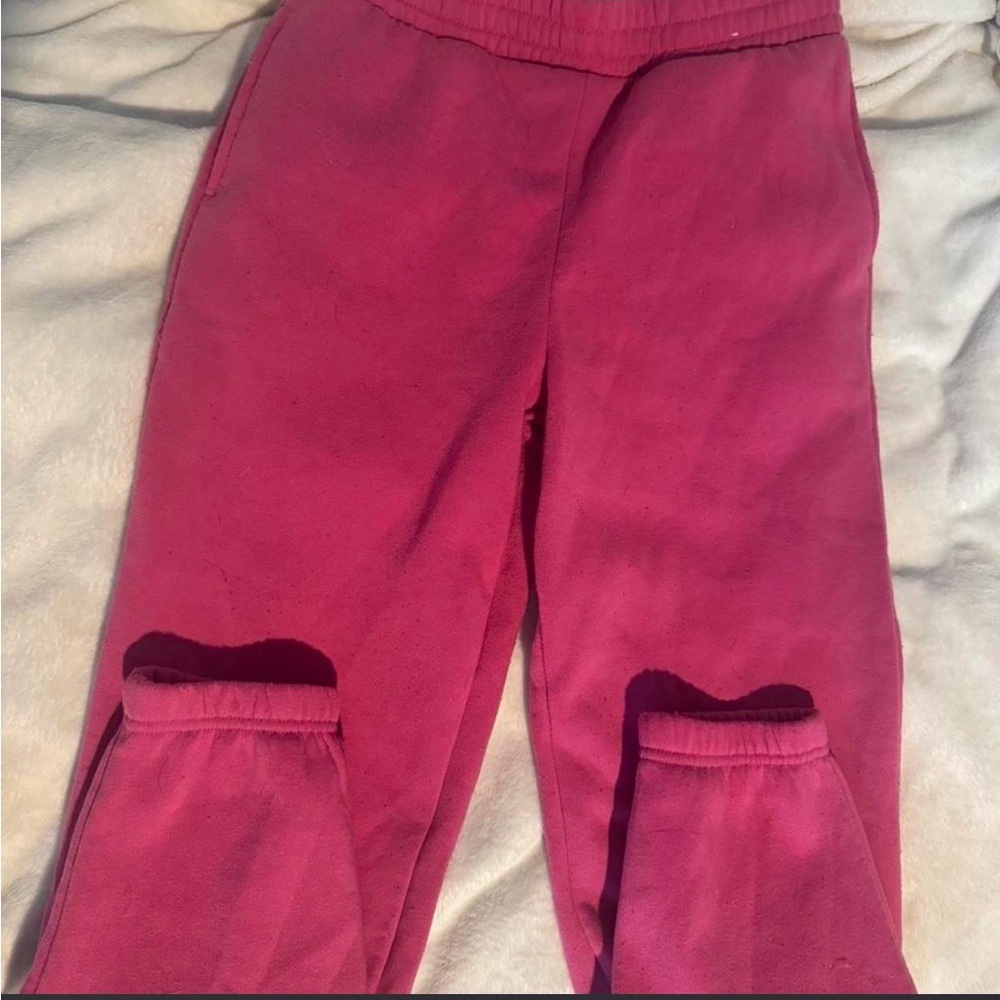Theory Women's Pink Track Pants